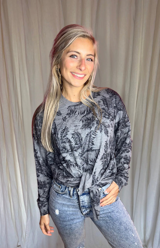 Pull Zadig&amp;Voltaire imprimé gris