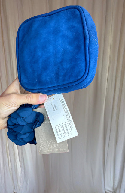 Clutch Unisa suede blauw