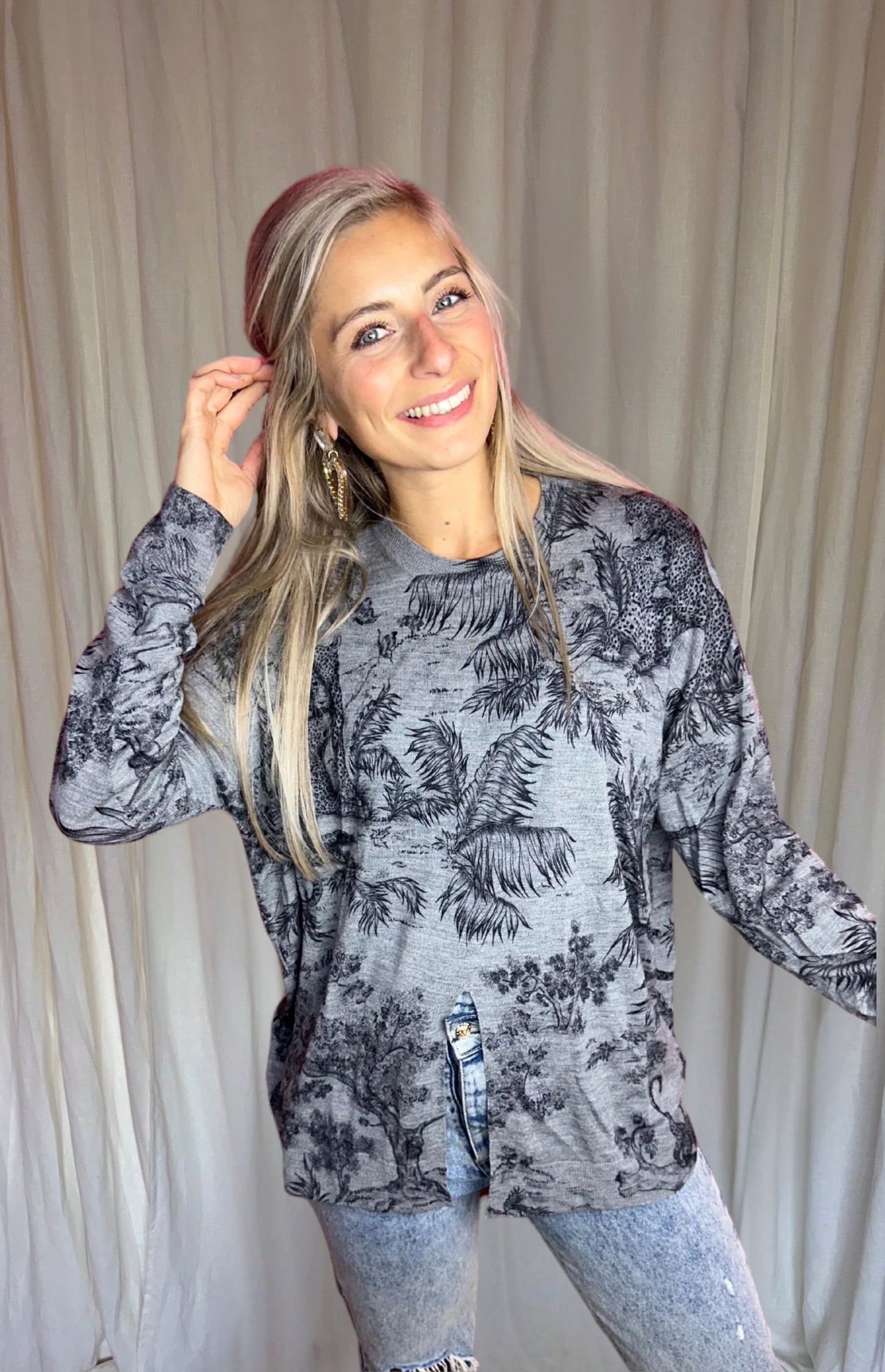 Trui Zadig&Voltaire print grijs maat M