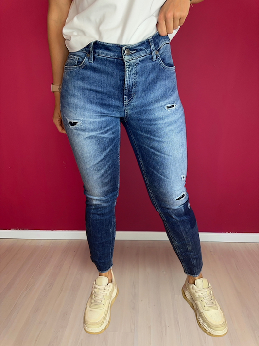 Jeans Cambio pailetten donkerblauw - Maat 32