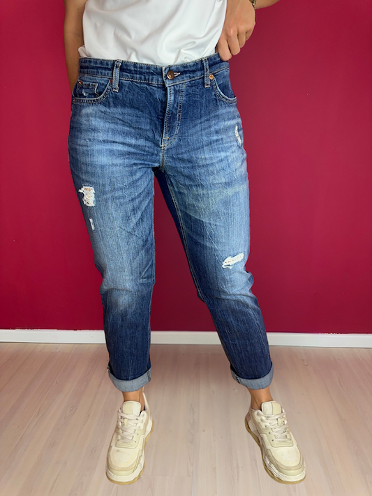 Jeans Cambio studs roségoud - Maat 44