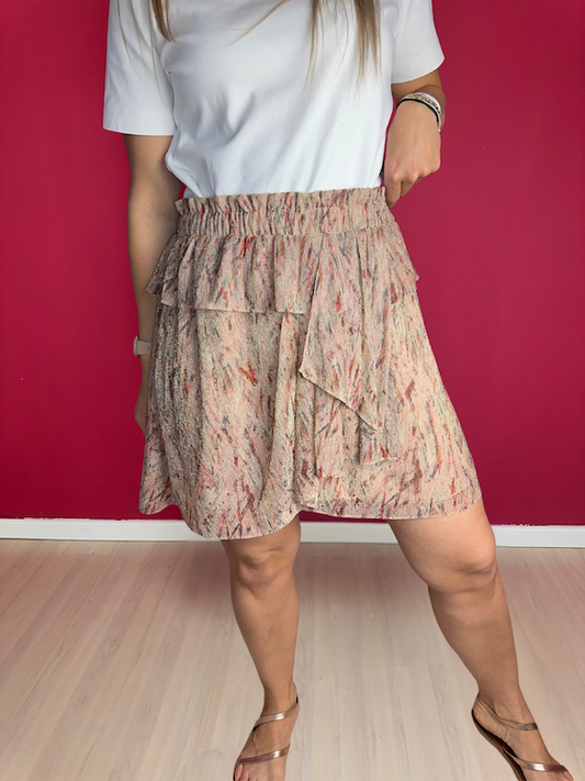 Rok IRO Joucas print beige glitters - Maat 42