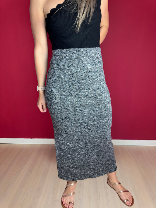 Rok Superdry maxi grijs - Maat 42