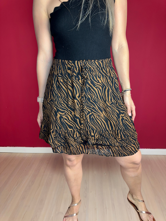 Rok SET zebra camel - Maat 38