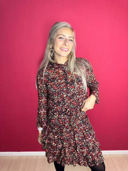Jurk SET bloemenprint rood