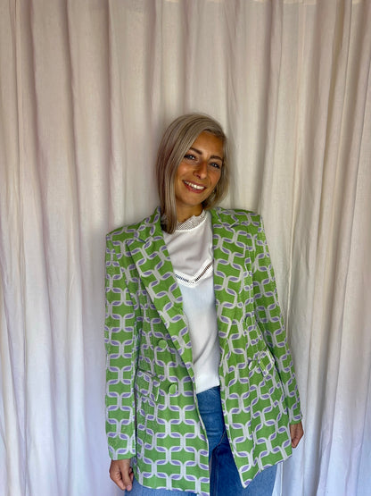 Blazer AMBIKA glitters groen - Maat M/L