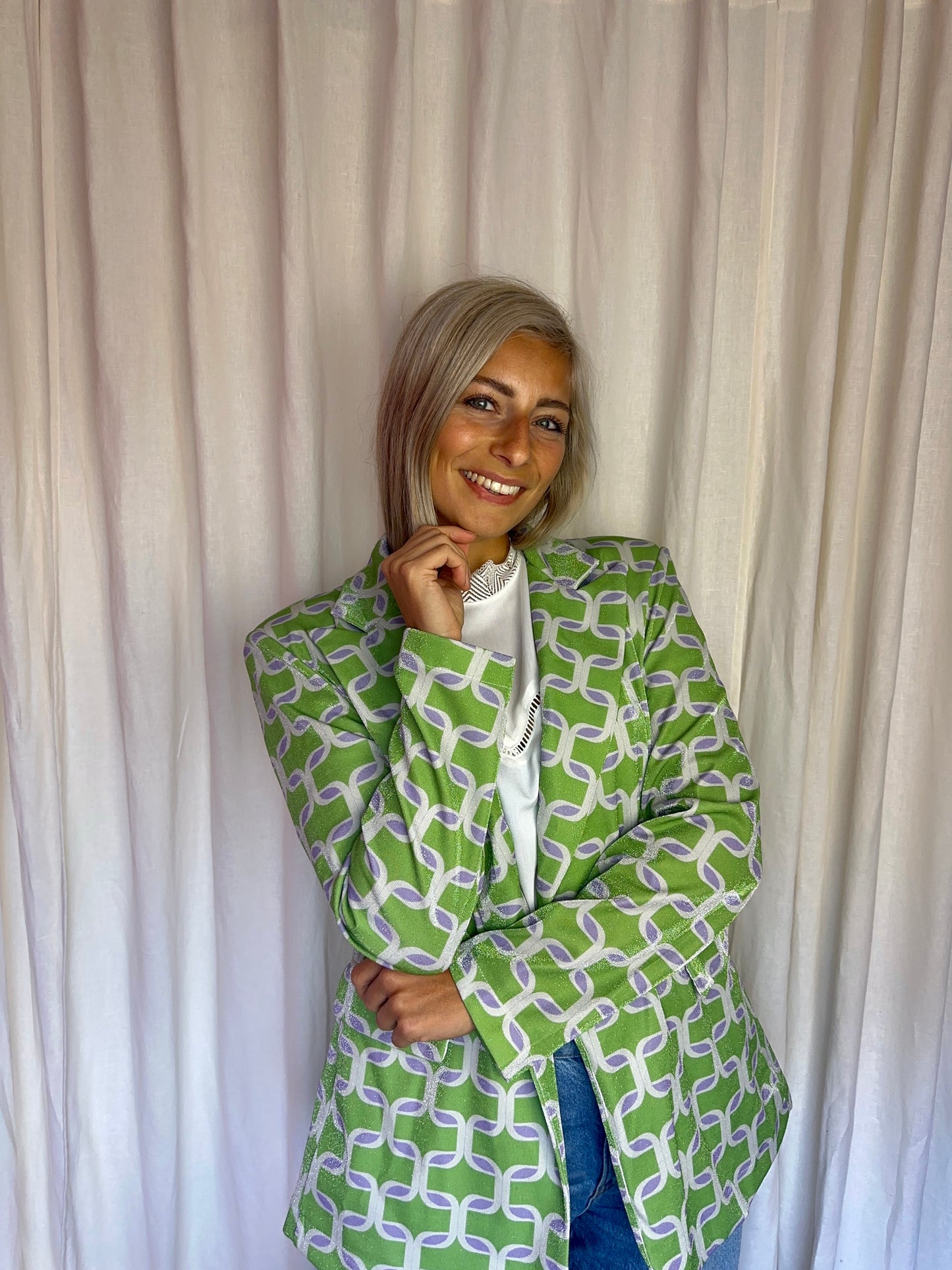 Blazer AMBIKA glitters groen - Maat M/L