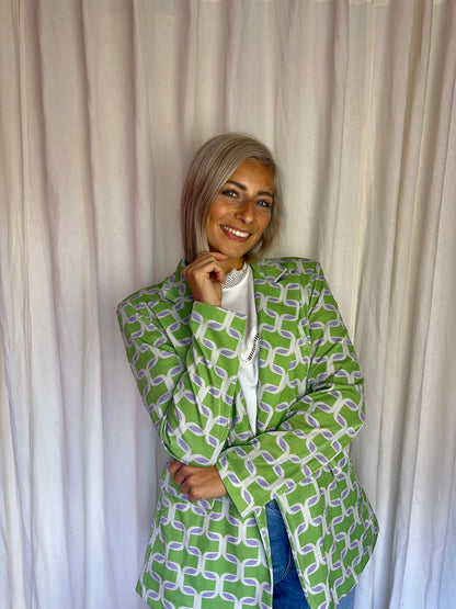Blazer AMBIKA glitters groen - Maat M/L