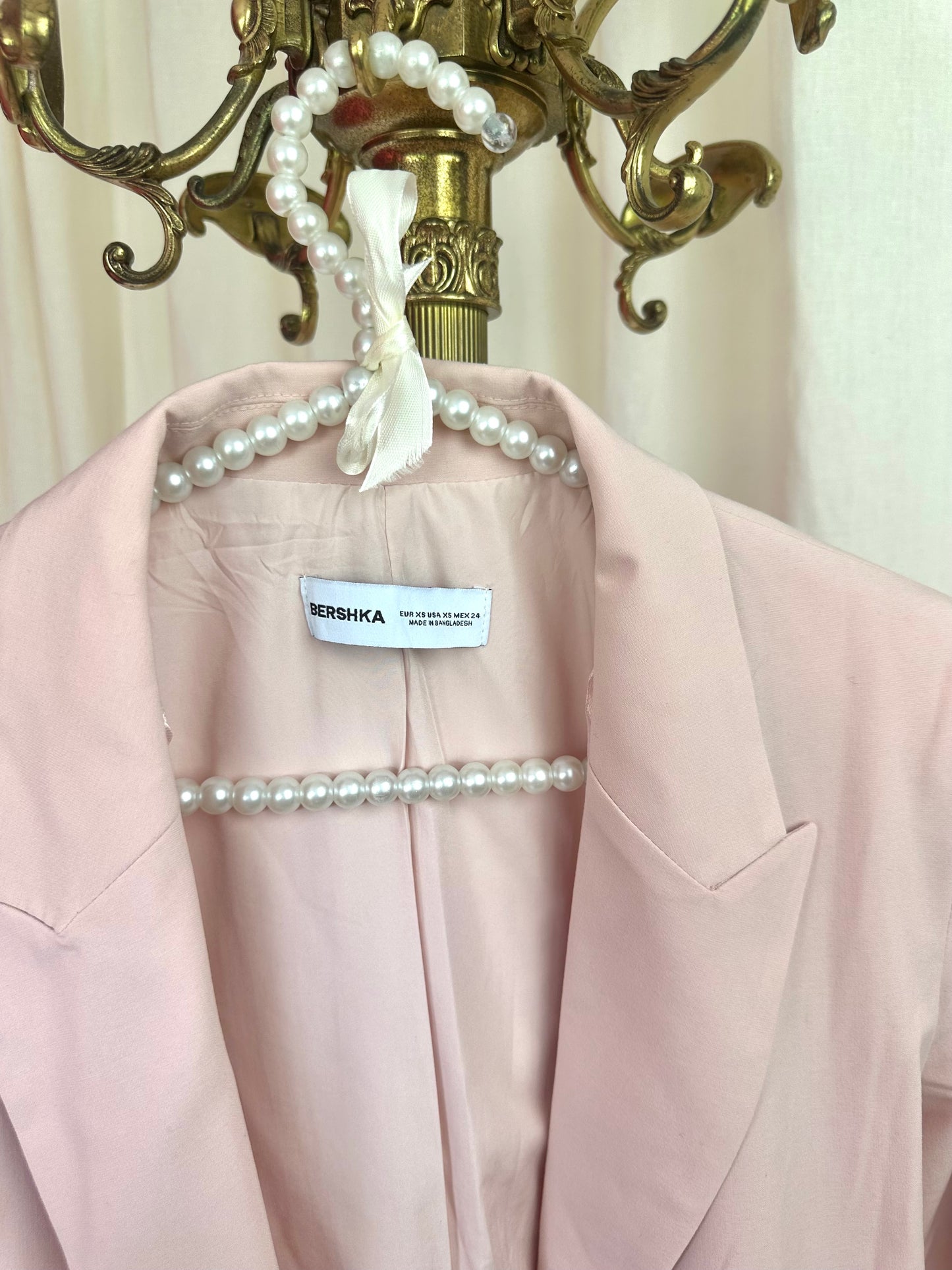 Blazer Bershka lichtroze maat XS