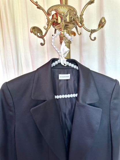 Blazer By Malene Birger Jocelynn satijnlook zwart maat 36