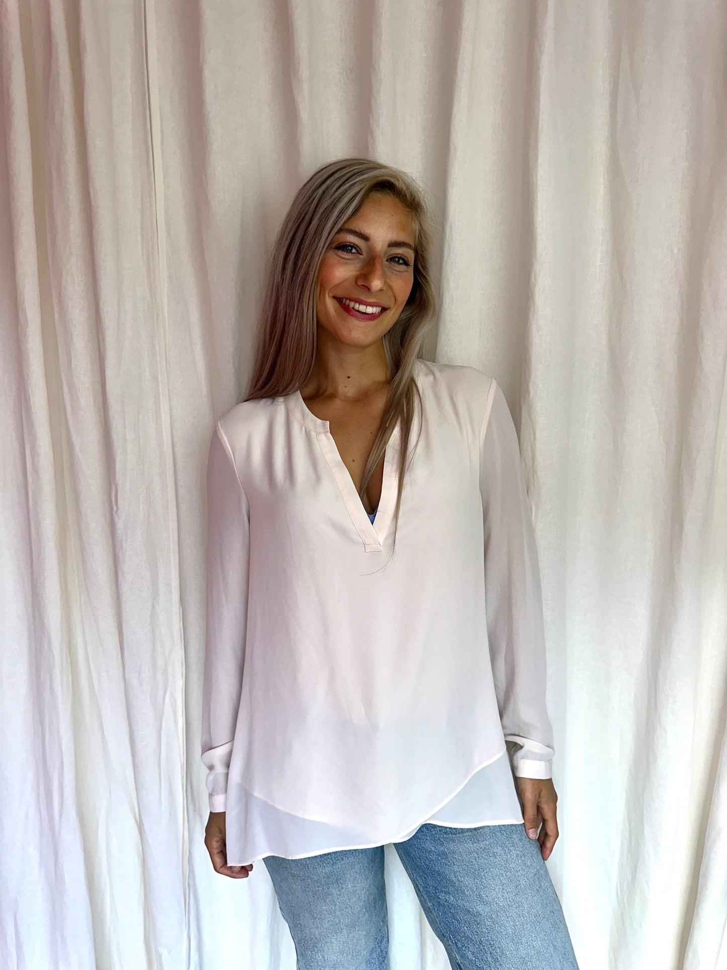 Blouse S. Oliver lichtroze maat S/M