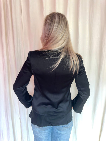 Blazer By Malene Birger Jocelynn satijnlook zwart maat 36