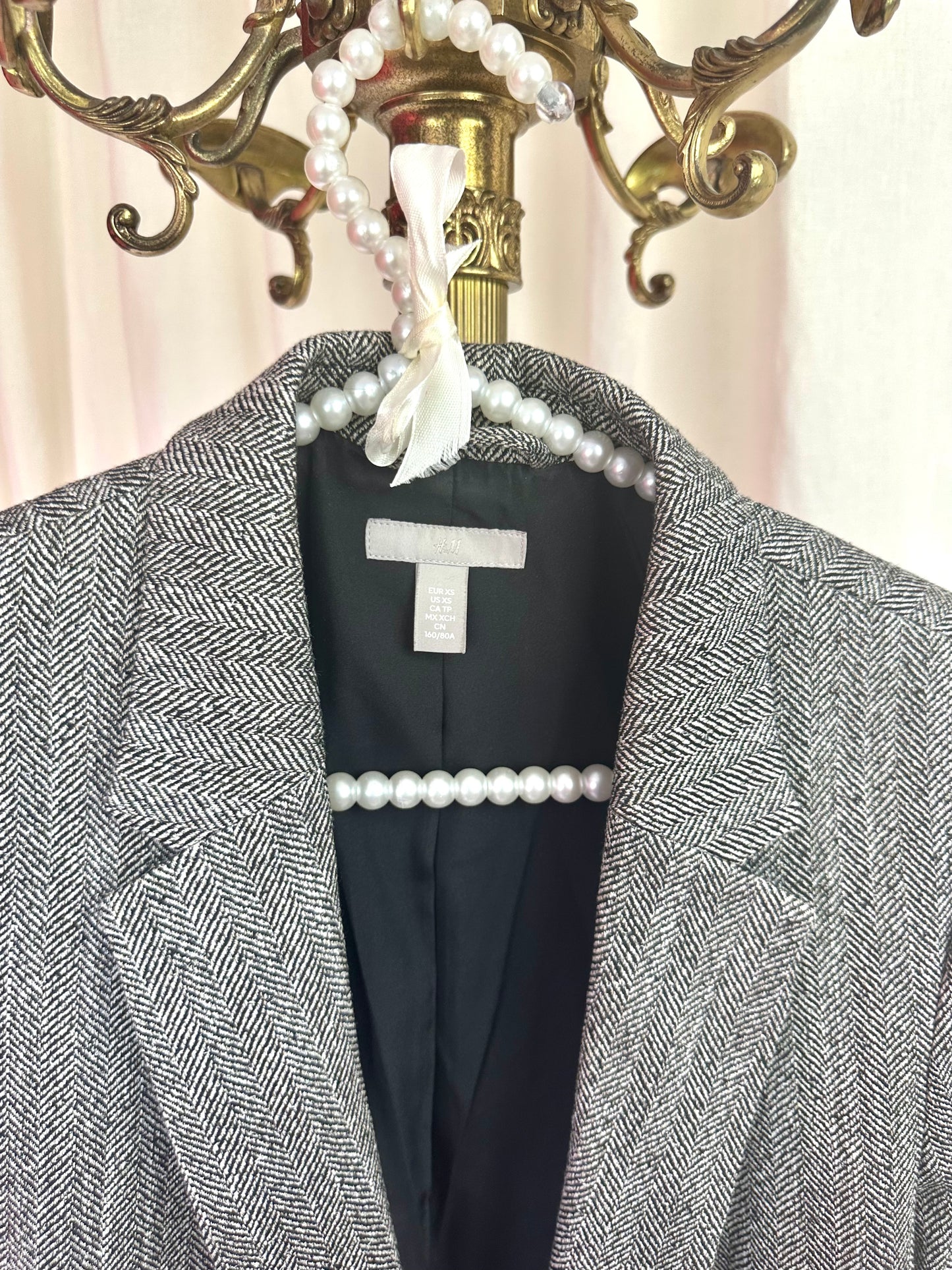 Blazer H&M grijs,zwart maat XS