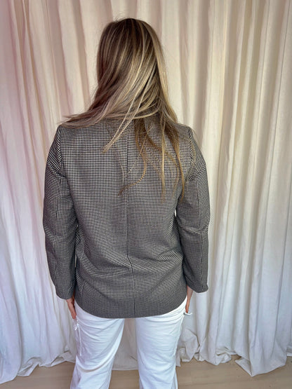Blazer H&M ruit zwart,beige maat XS