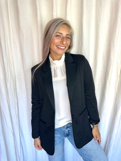 Blazer Ichi zwart glitter - Maat XS