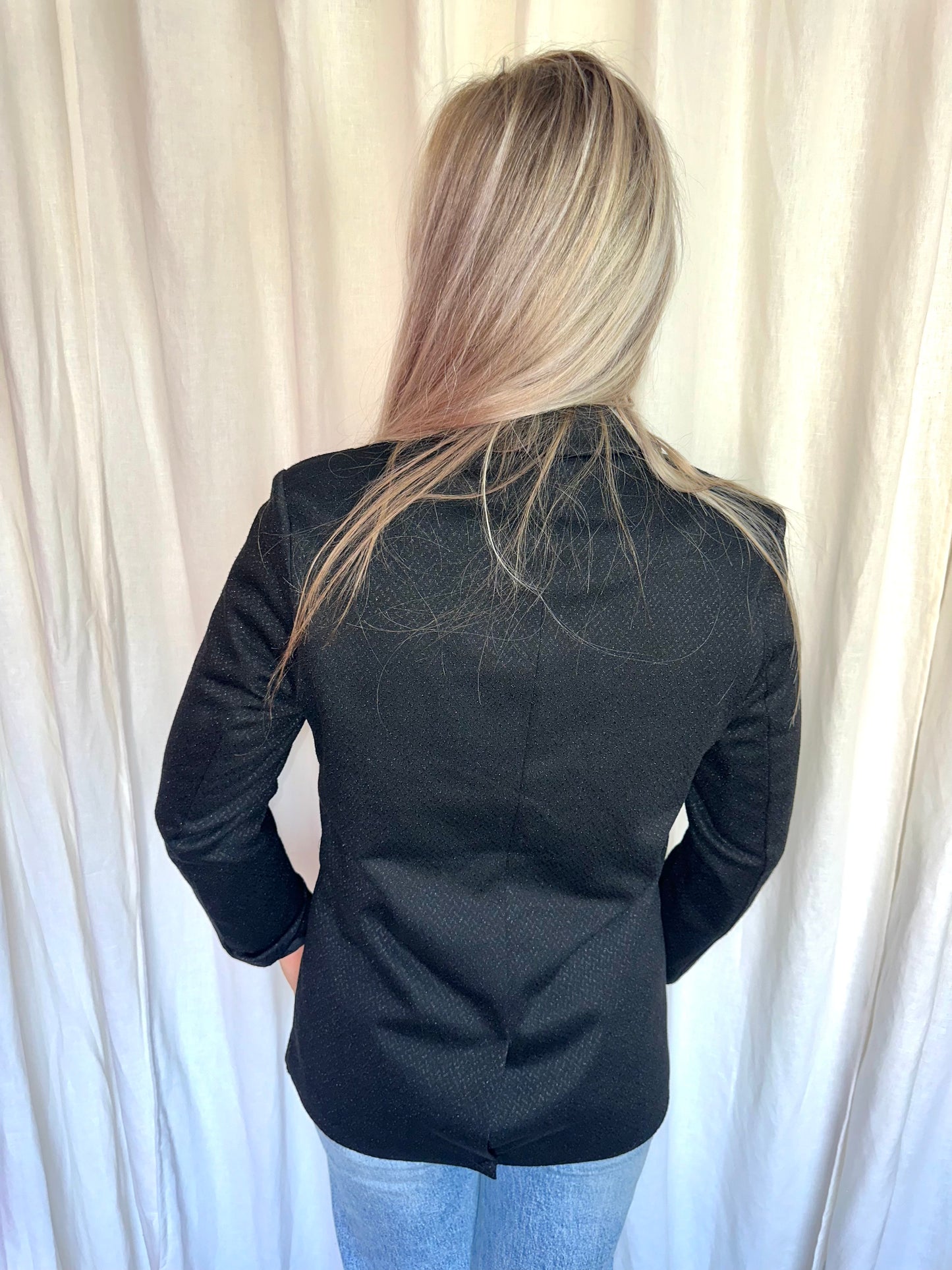 Blazer Ichi zwart glitter - Maat XS