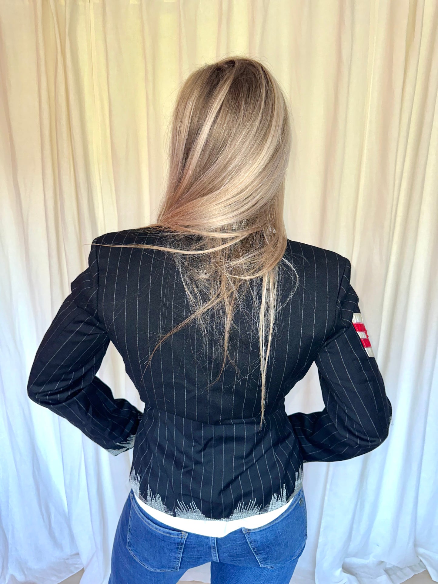 Blazer Snob zwart,wit maat M