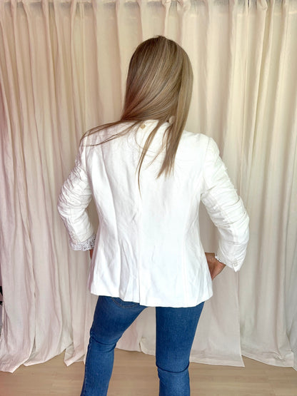 Blazer Twinset linnen wit - Maat XL