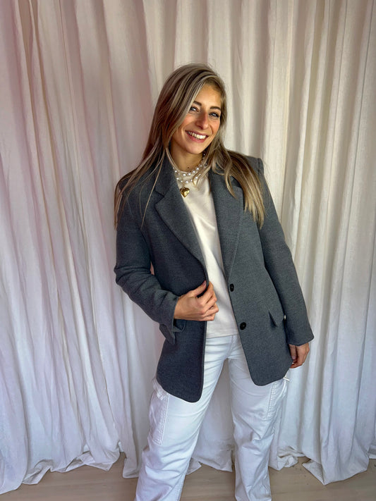 Blazer Zara jas grijs maat XS