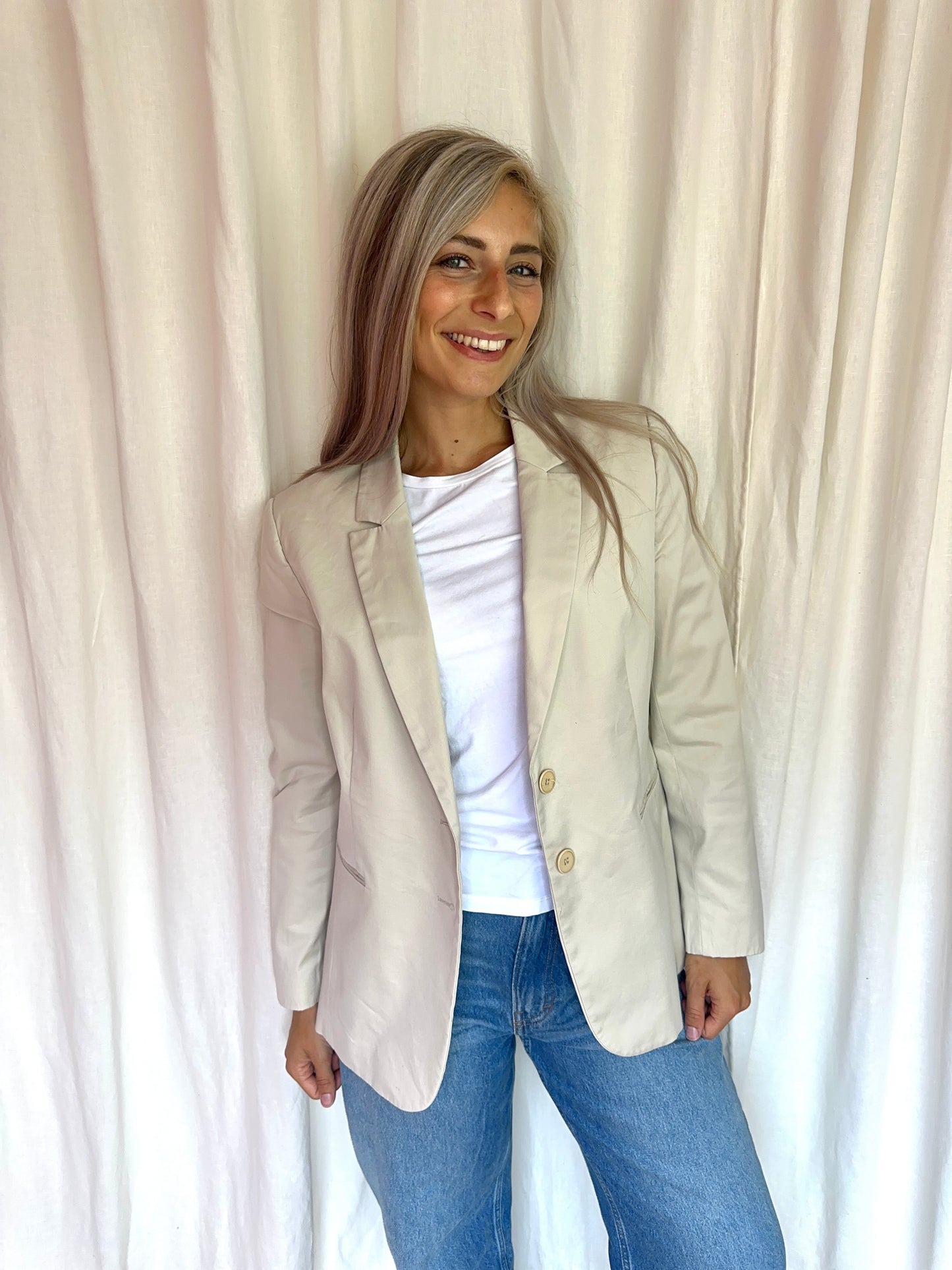 Blazer beige maat 42