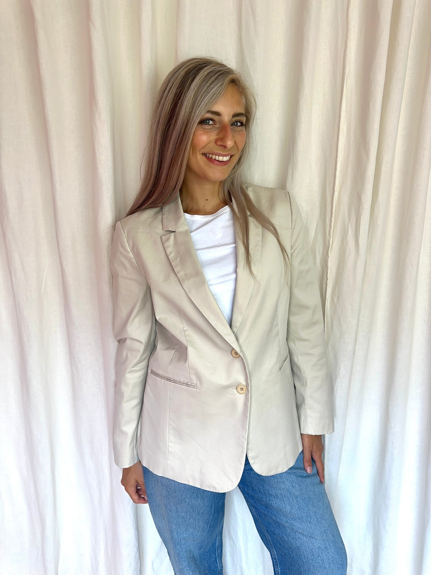 Blazer beige maat 42