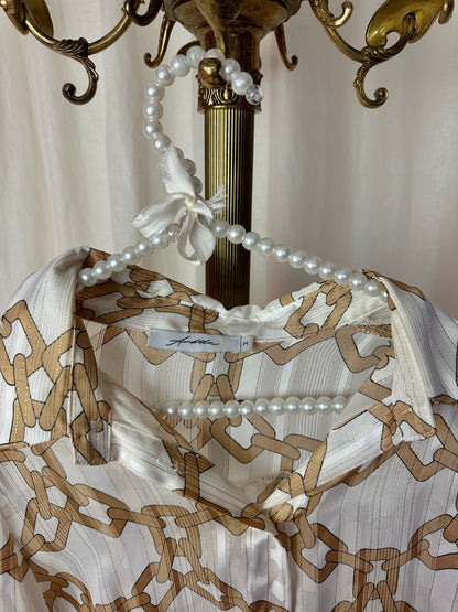 Blouse Ambika Alice chain wit,beige,goud maat M