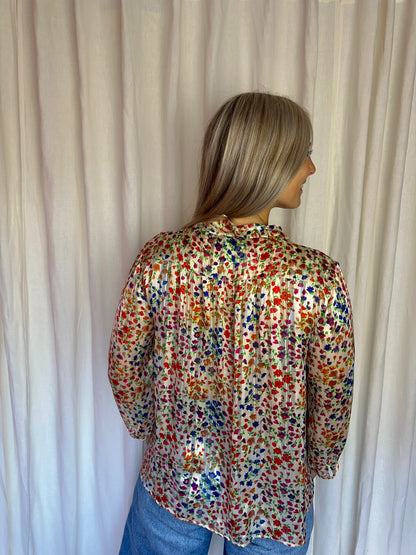 Blouse Ba&sh bloemenprint beige - maat 3