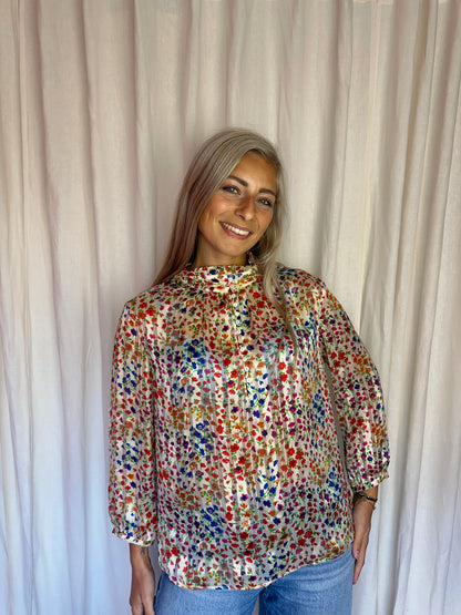 Blouse Ba&sh bloemenprint beige - maat 3