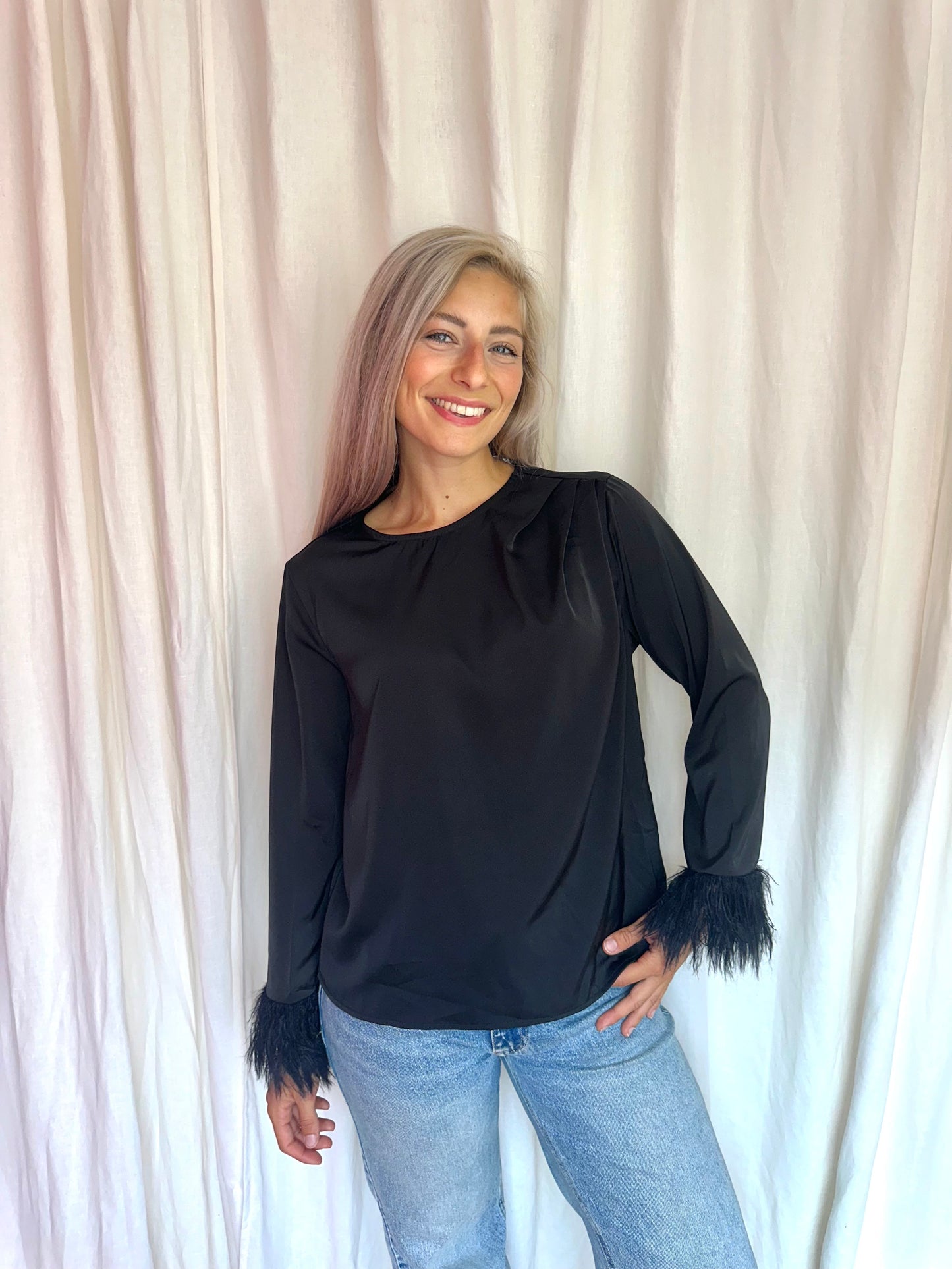 Blouse Co'Couture veren zwart - Maat L