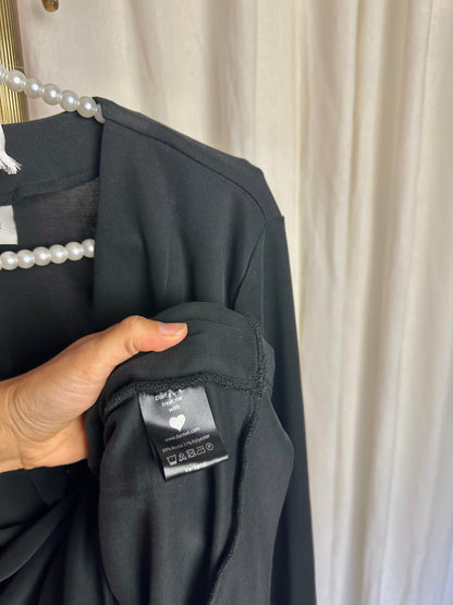 Blouse Dante6 overslag modal donkergrijs maat 3