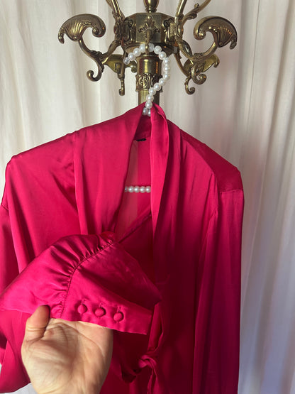 Blouse EkseptXFred van Leer fuchsia roze maat XL