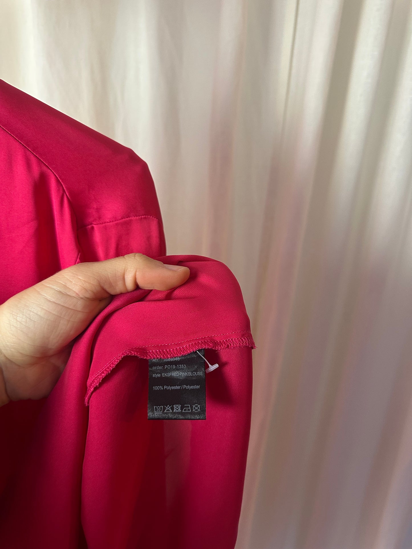 Blouse EkseptXFred van Leer fuchsia roze maat XL