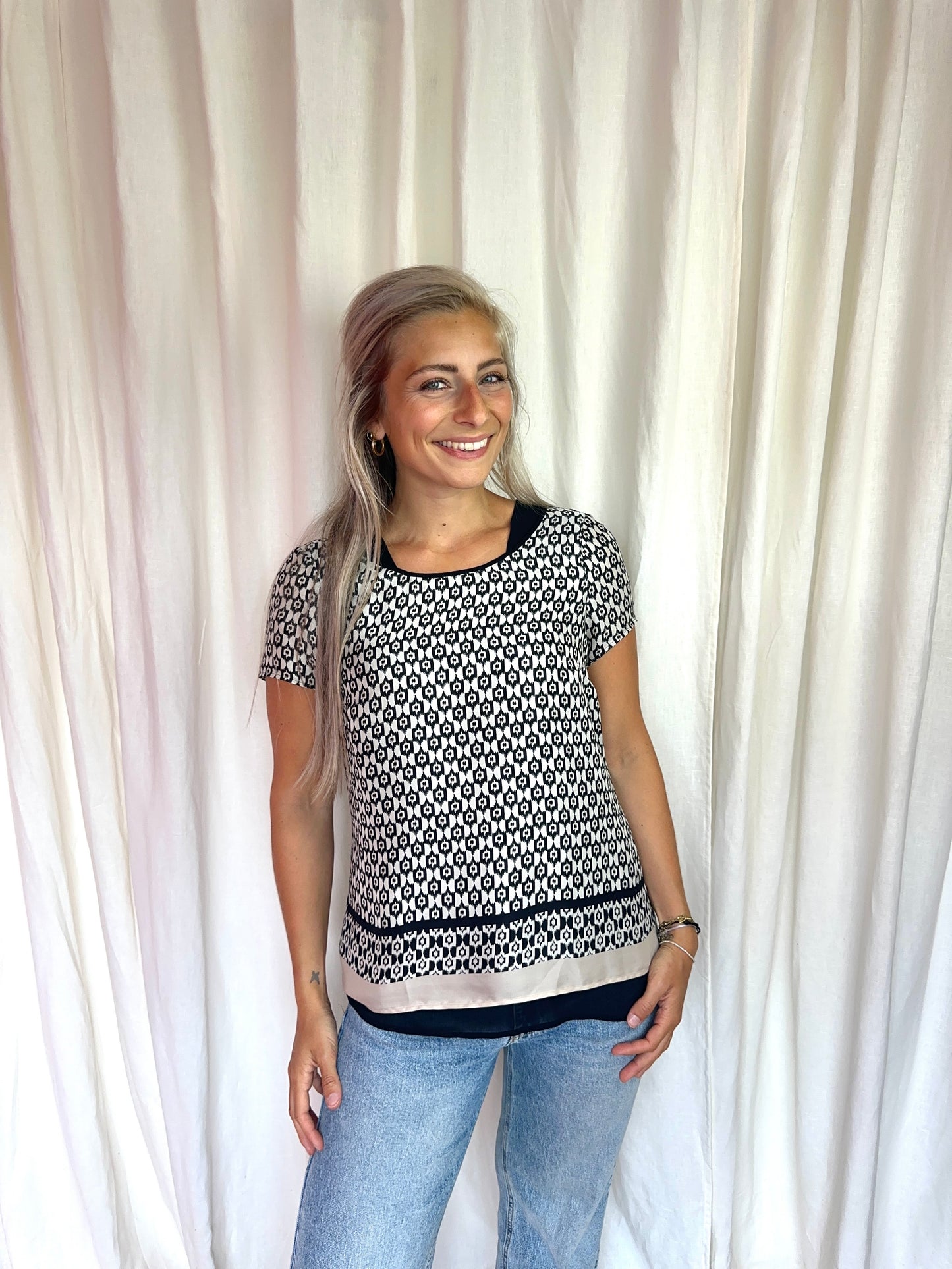 Blouse Expresso print maat 38