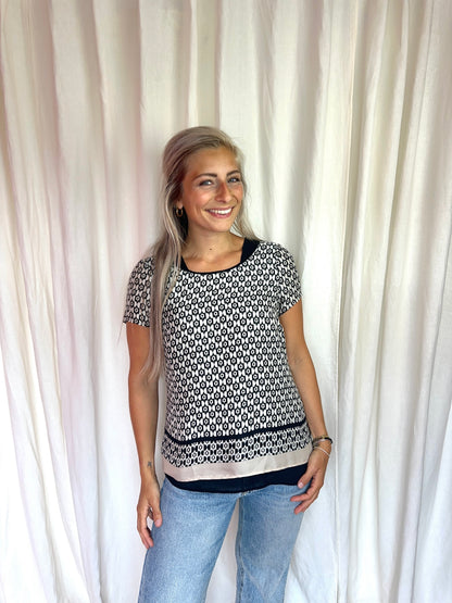 Blouse Expresso print maat 38