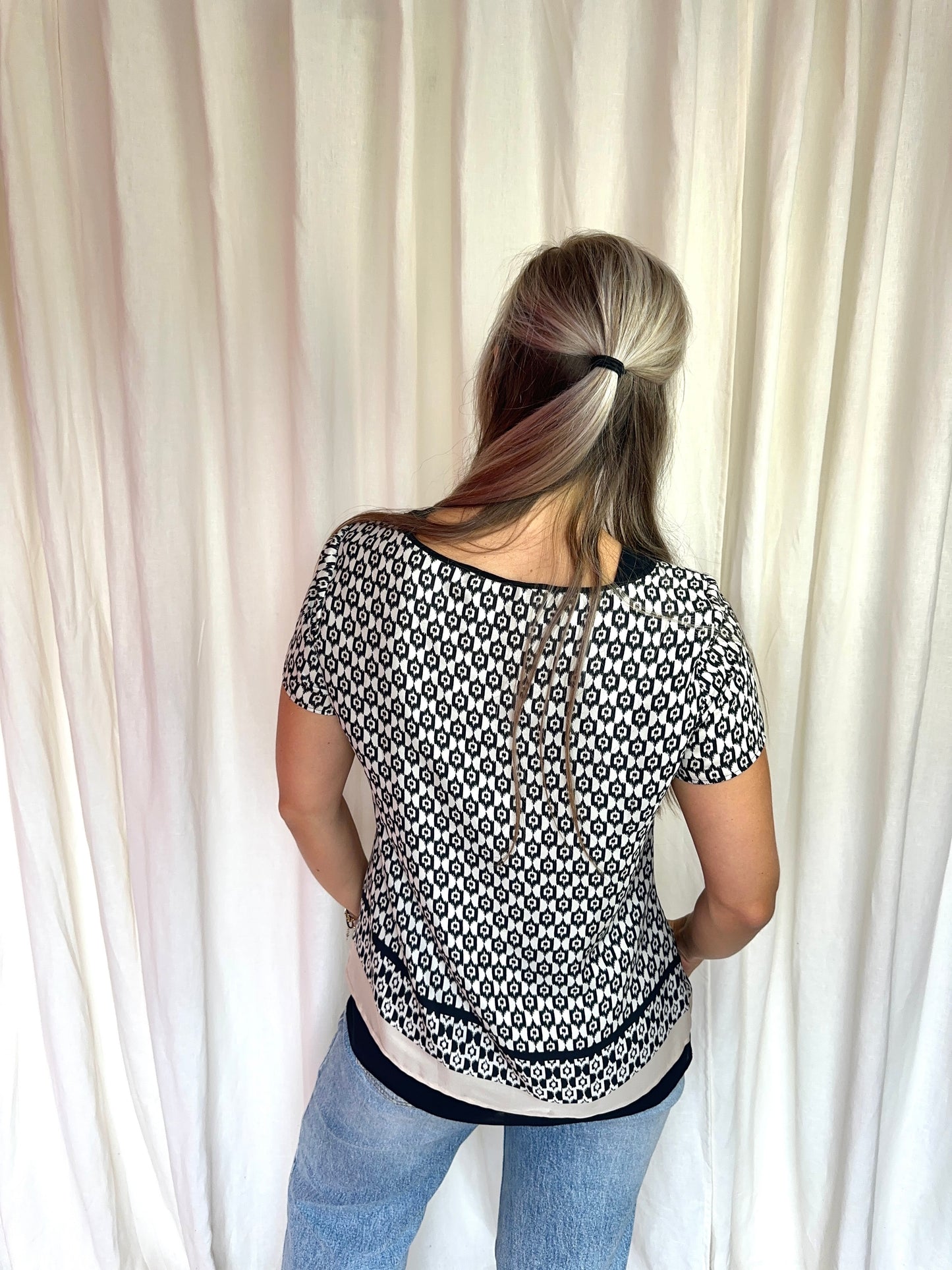 Blouse Expresso print maat 38