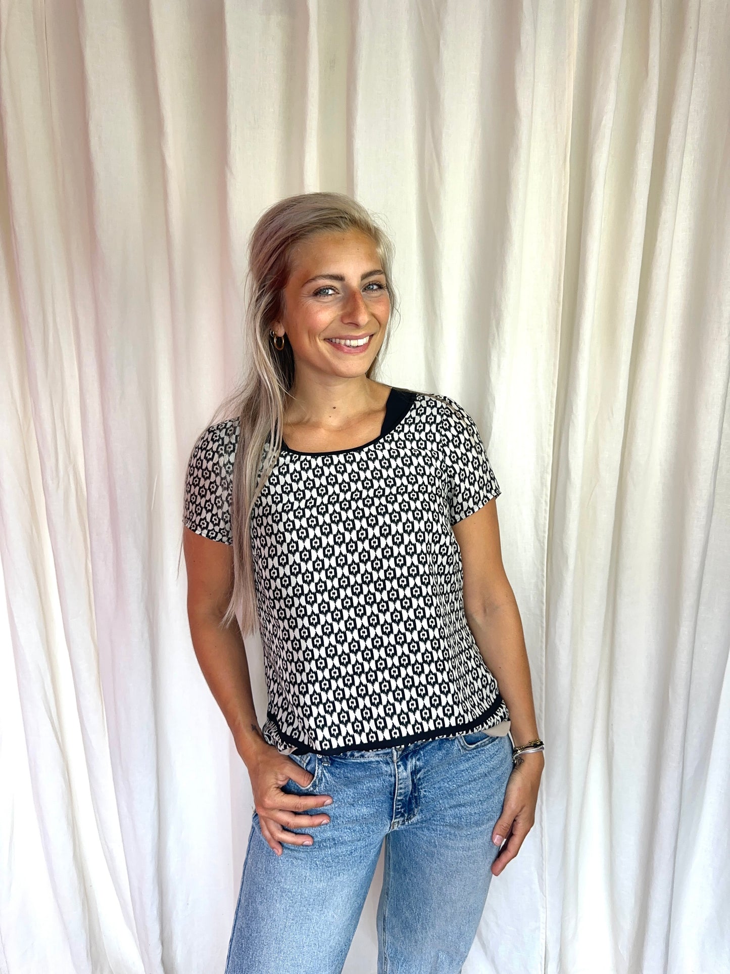 Blouse Expresso print maat 38