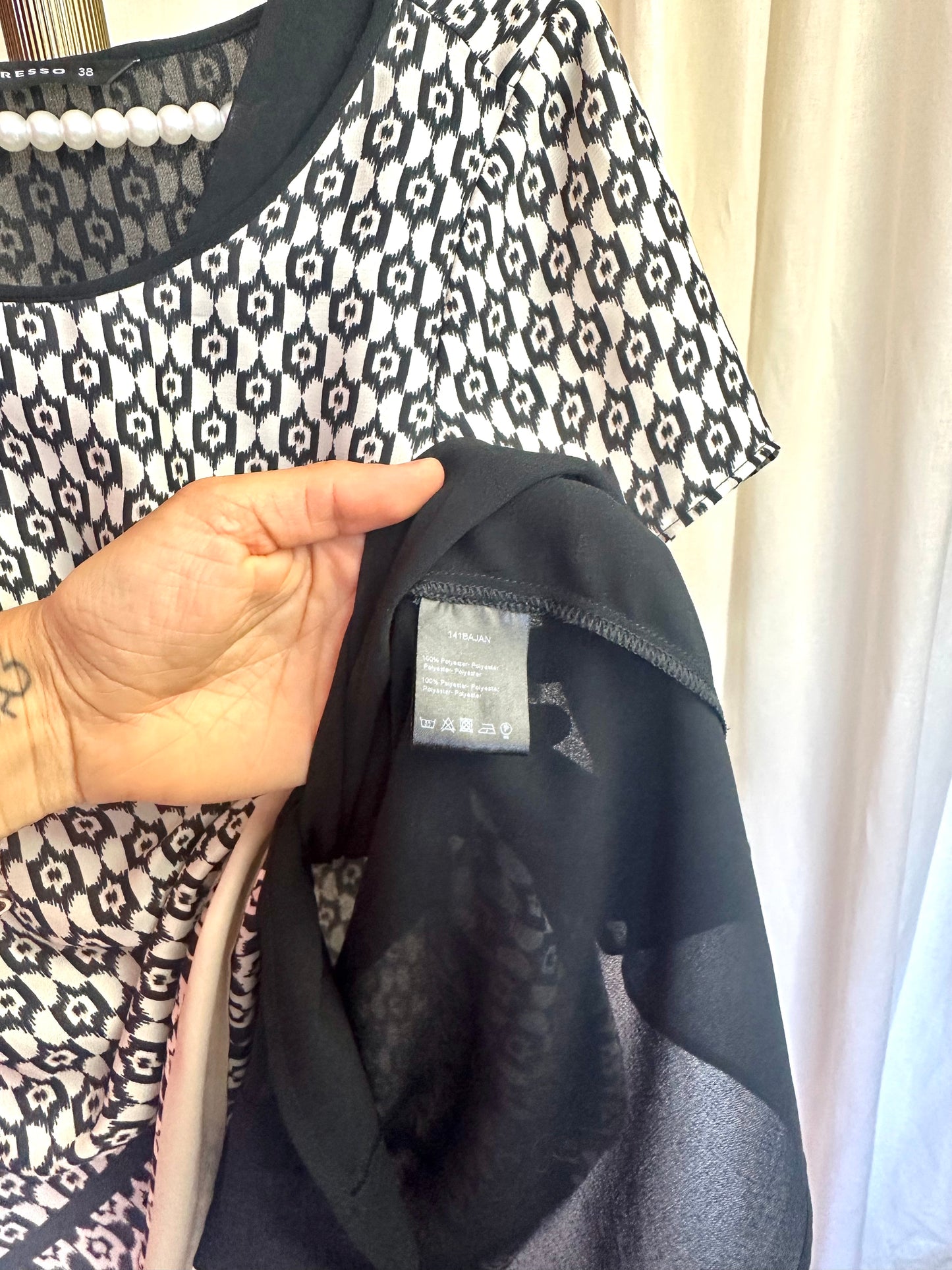 Blouse Expresso print maat 38