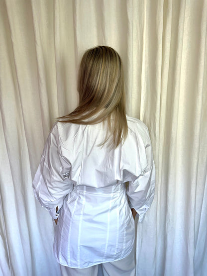 Blouse Josh V lang wit - Maat S
