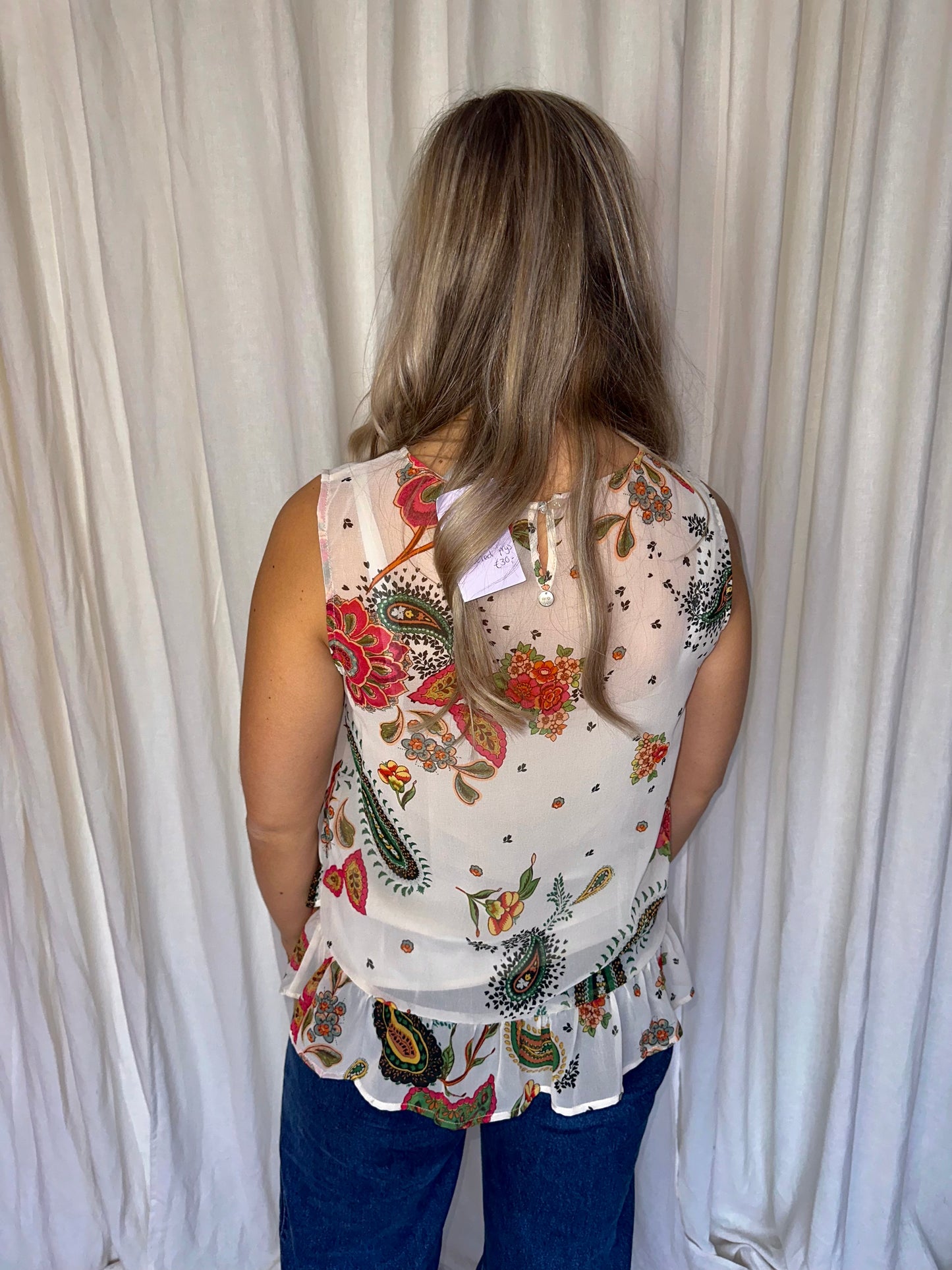 Blouse Liu Jo Crème bloemenprint - Maat L