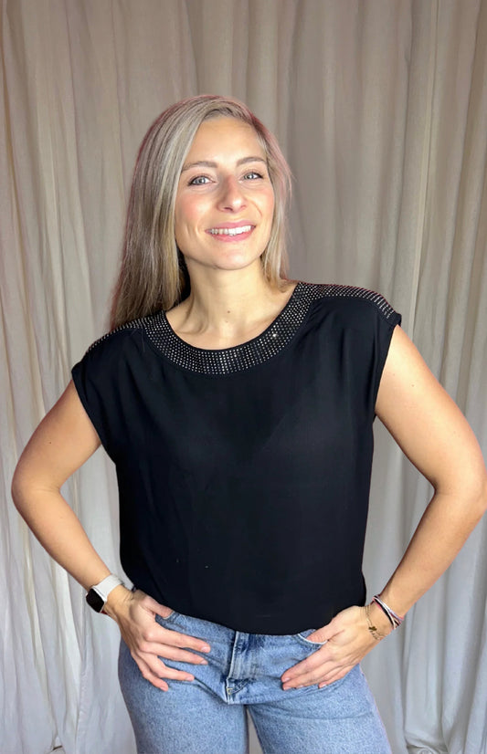 Blouse Liu Jo zwart,zilver maat M