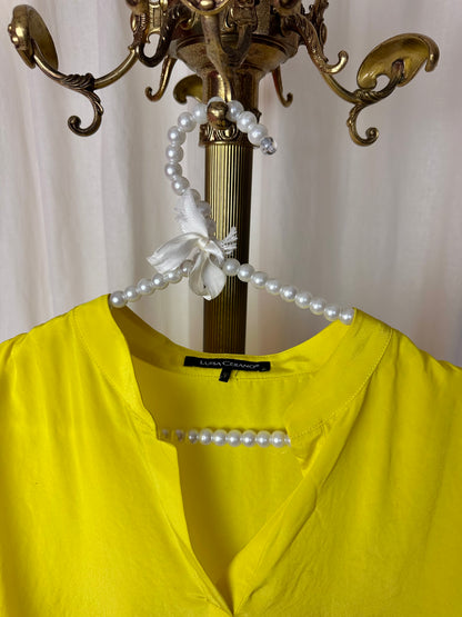 Blouse Luisa Cerano korte mouw geel maat 38