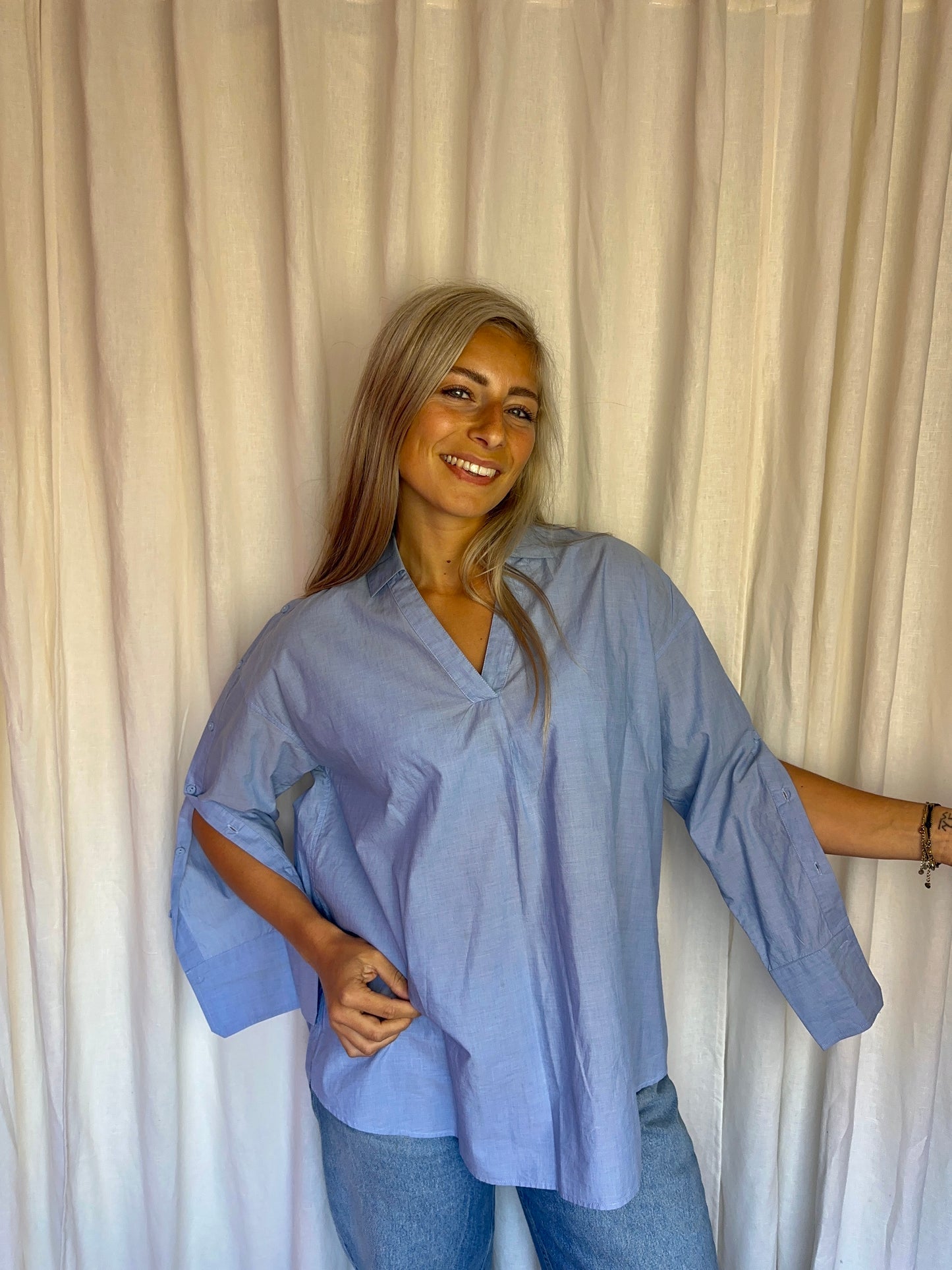 Blouse Marella lichtblauw - maat 36 (S)
