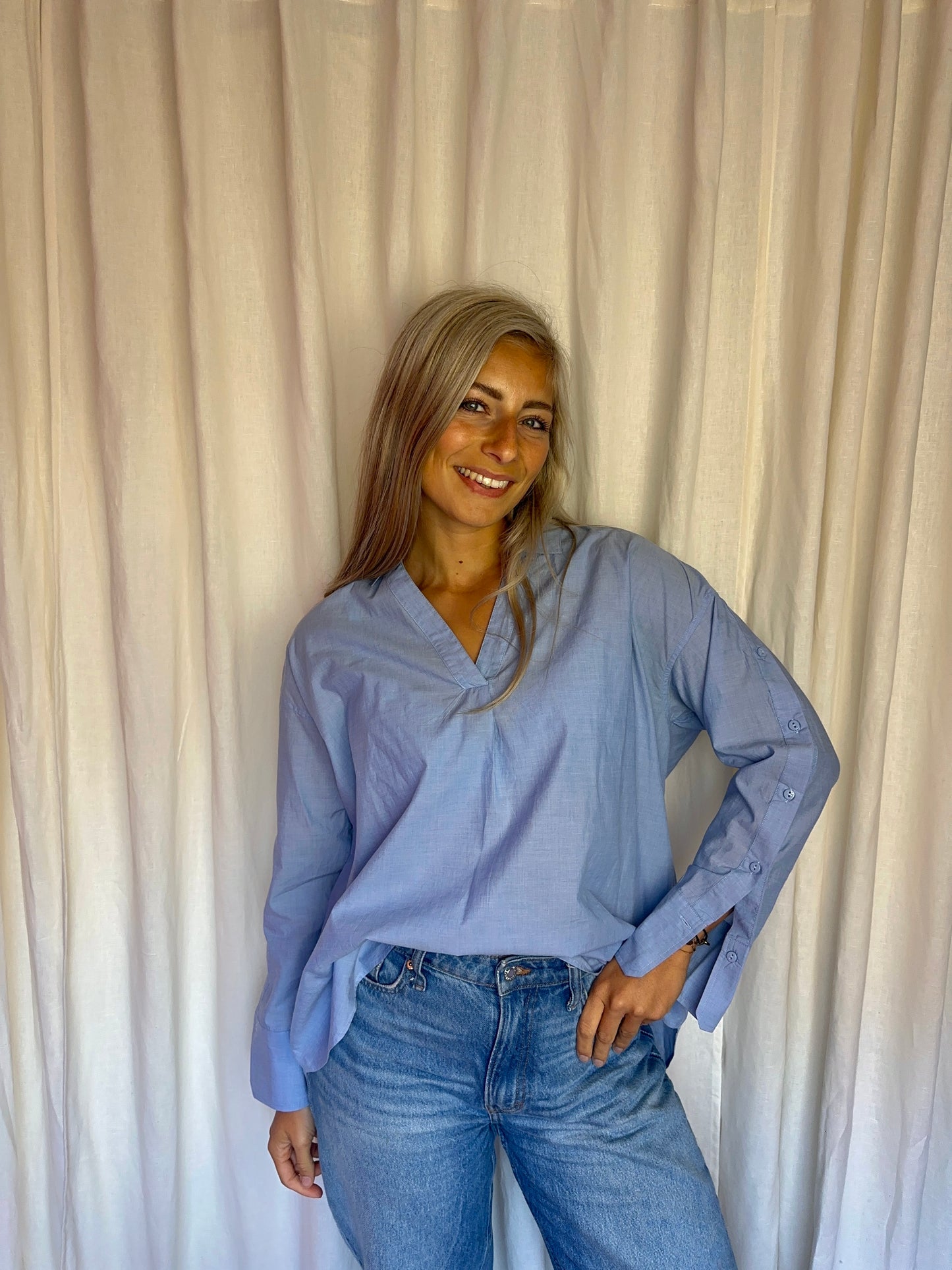 Blouse Marella lichtblauw - maat 36 (S)