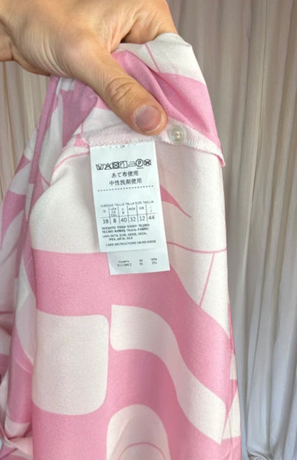 Blouse Marella print lichtroze