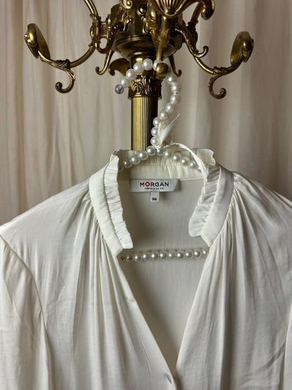 Blouse Morgan basic pofmouwen crème maat 38
