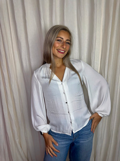 Blouse Morgan basic pofmouwen crème maat 38