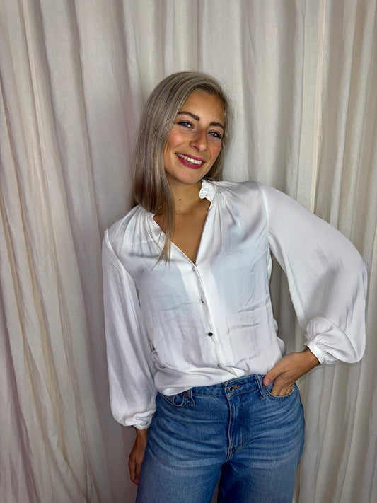 Blouse Morgan basic pofmouwen crème maat 38