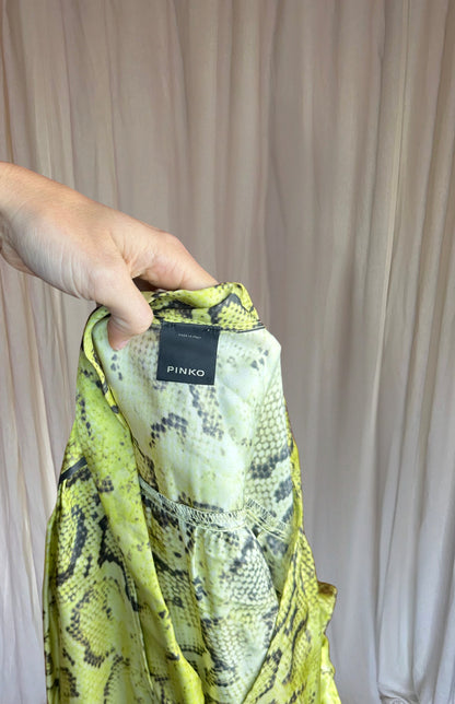 Blouse PINKO slangenprint geel maat XS