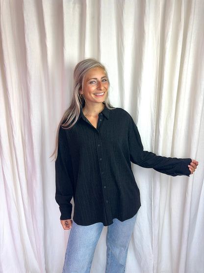 Blouse Refined department zwart glitter - Maat M