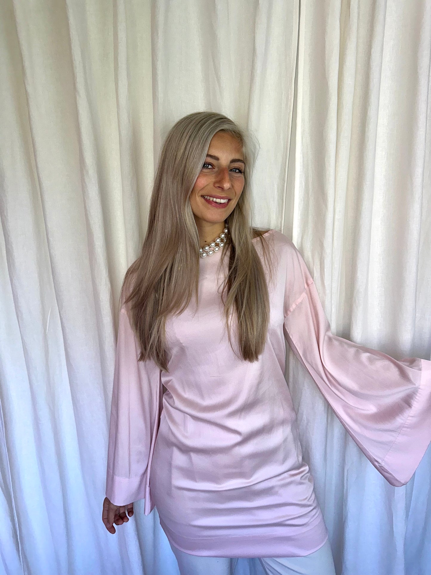 Blouse Reinders lichtroze maat S